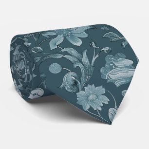 Cravate PixDezines William Morris Dusty BlueDIY Ardoise Bl