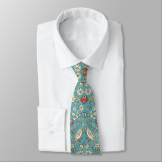 Cravate PixDezines William Morris Strawberry Thief Turquoi