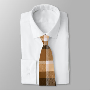 Cravate Plaid Brown