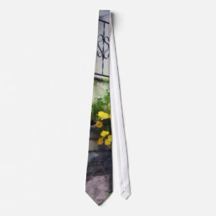 Cravate Planteur avec le cactus fleurissant jaune