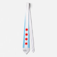 Cravate plate de Chicago - étoiles et barres