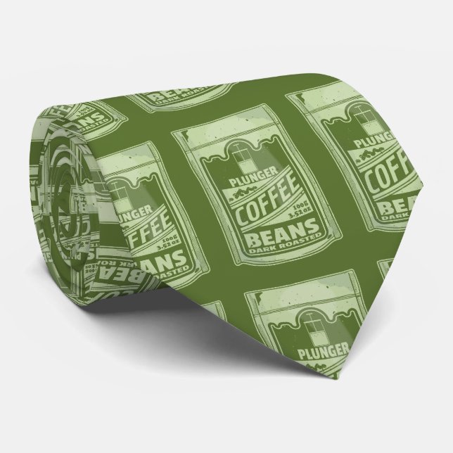 Cravate Plongeur café pop art emballage alimentaire illust (Roulé)