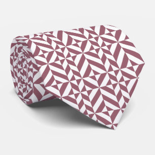 Cravate Plum Geometric Deco Cube Pattern