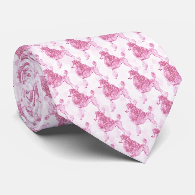 Cravate Poiche rose (Roulé)