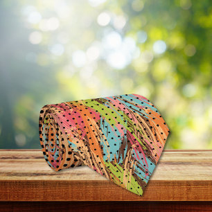 Cravate Points noirs Abstraits de dégradé peints