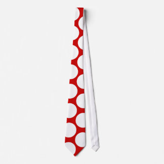 Cravate Pois blanc sur le rouge