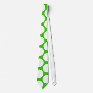 Cravate Pois blanc sur le vert