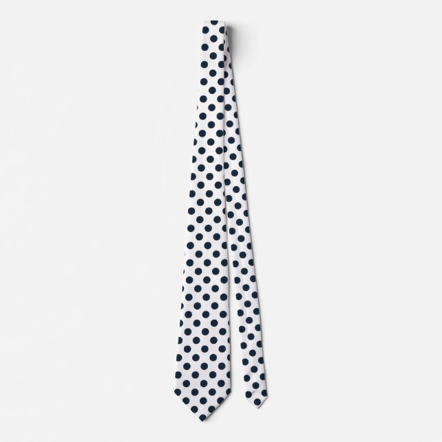 Cravate Pois bleu marine foncé (Devant)
