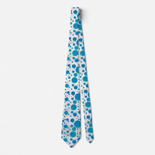 Cravate Pois bleu océan