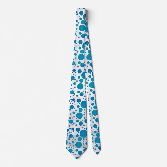 Cravate Pois bleu océan (Devant)