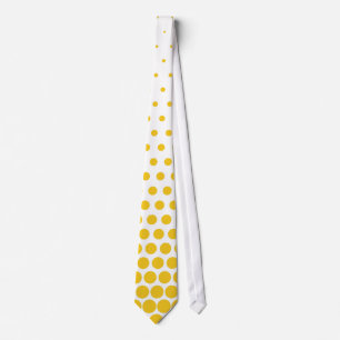Cravate Pois de citron profond Blanc moderne