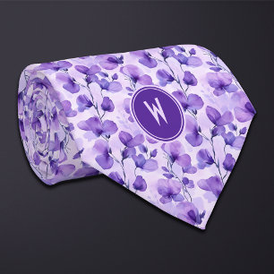 Cravate Pois doux pourpre Floral