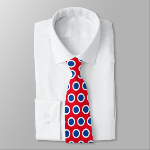 Cravate "Pois patriotiques américains rouges blancs"