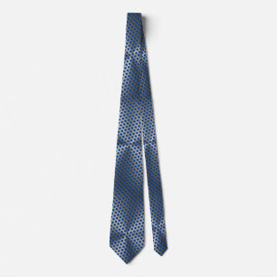 Cravate Pois sur plaque métallique 01x4 Bleu BG