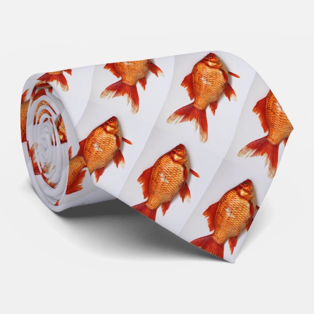 Cravate Poisson rouge Koi (Roulé)