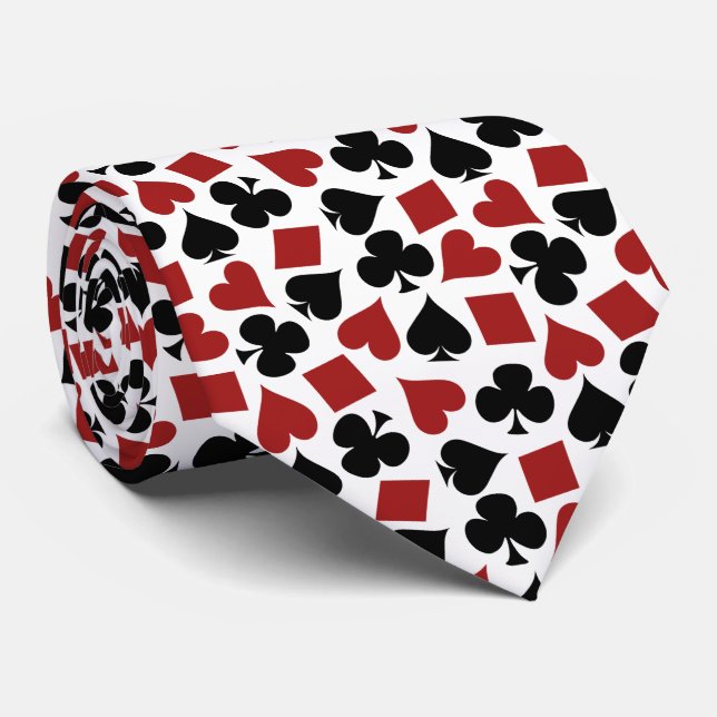 Cravate Poker Jouer carte Motif (Roulé)
