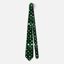 Polka Dot moderne 02.Green. BG noir