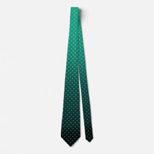 Cravate Polka point dégradé vert noir couleurs foncé