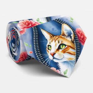 Cravate Populaire Belle Aquarelle Cute Collection de chats