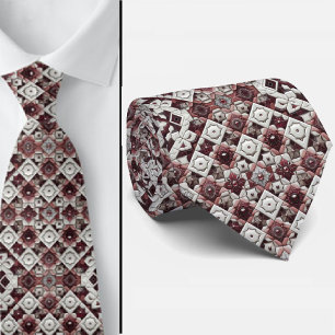 Cravate Porte-cravate luxueux bordeaux marocain