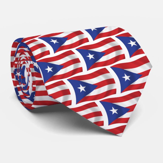 Cravate Porto Rico Flag (Roulé)