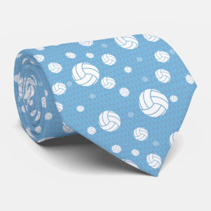 Cravate Poudre Bleu Volleyball Chevron Motif