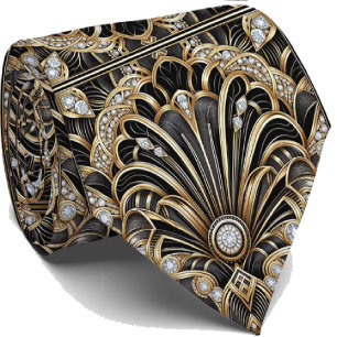 Cravate pour Homme   Cravates Art Déco Faux Diaman