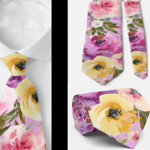 Cravate pour homme Nœud papillon floral pour mar