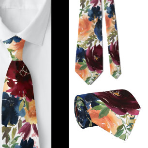 Cravate pour homme Nœud papillon floral pour mar