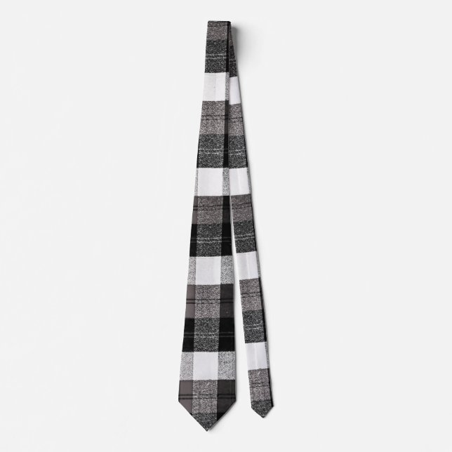 Cravate pour homme XMAS Camion Baffalo plaqué noir (Devant)