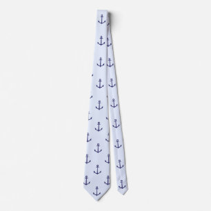 Cravate pour hommes Blue Anchors Nautical