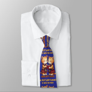 Cravate Pour une souris, chats orange récitant Burns
