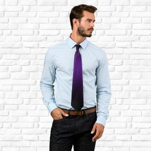 Cravate Pourpre Royal et Ombré Noir Contemporain