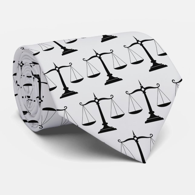 Cravate Professional Lawyer Attorney luxury Black White    (Roulé)