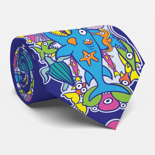 Cravate Profitez d'un été rafraîchissant surfer sur une gr (Roulé)