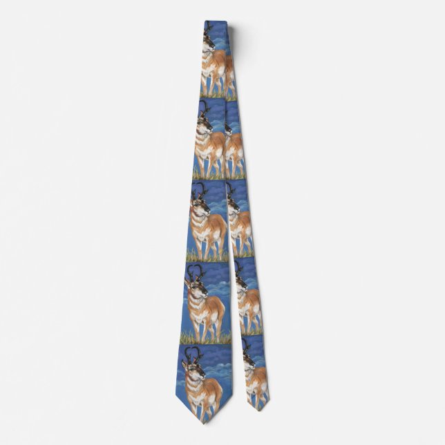 Cravate Pronghorn Antelope Observation Storm Faune Art (Devant)