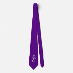 Cravate Purple Gardez Le Calme Et Votre Texte Facilement