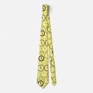 Cravate Quelle heure est-il ? wx4 L Jaune BG