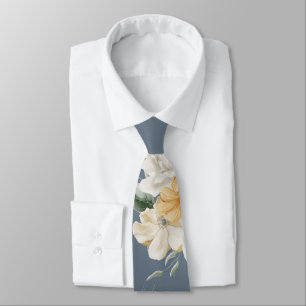 Cravate QUELQUE CHOSE DE BLEU GRAND Mariage FLORAL