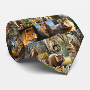 Cravate "Quokka Chronicles : Un Collage De Photos Plein De