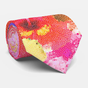 Cravate "Radiance en fleur : Hibiscus en verre tendu