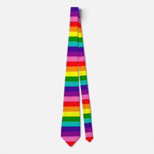 Cravate Rainbow Gay Pride LGBT Original 8 Stripes