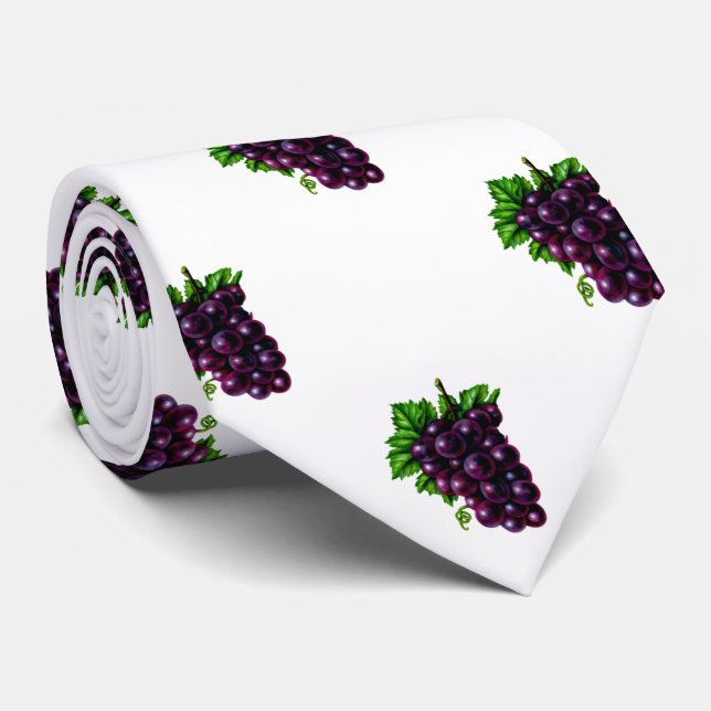 Cravate Raisins pourpres (Roulé)