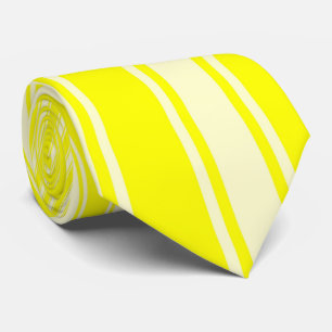 Cravate Rayure de couleur jaune motif funky