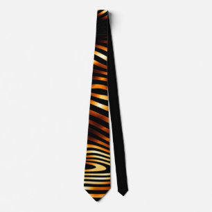 Cravate Rayures ardentes de tigre