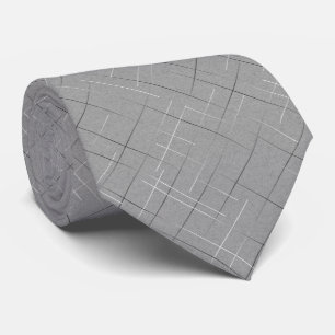 Cravate Rayures Bâclées Gris Tacheté