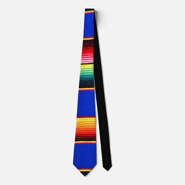 Cravate rayures colorées de serape (Devant)