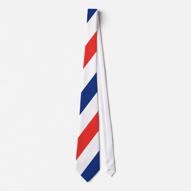 Cravate Rayures de coiffeur (Devant)