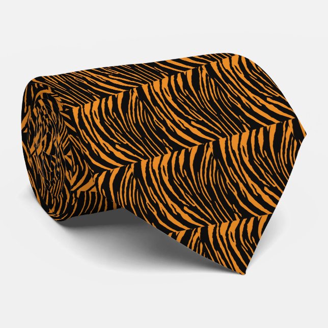 Cravate Rayures de tigre (Roulé)