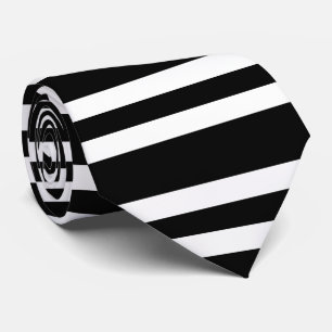 Cravate Rayures noires et blanches motif sans couture